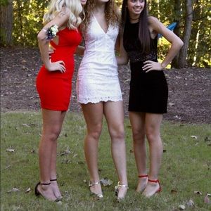 tobi white lace homecoming dress